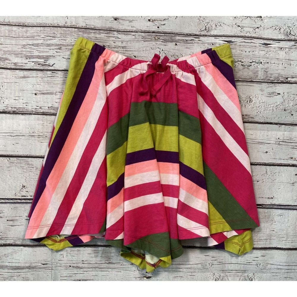 Crazy 8 Colorful Striped Skirt With Elastic Waistband (Small 5-6)